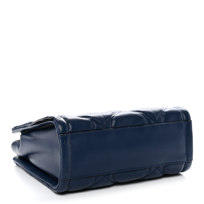 Marc Jacobs Lambskin Quilted Mini Grind Tote Bag Azure Blue 4 of 10