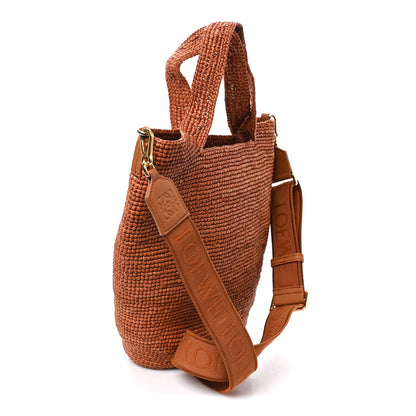 Loewe Raffia Mini Slit Tote Bag Honey Gold 3 of 10
