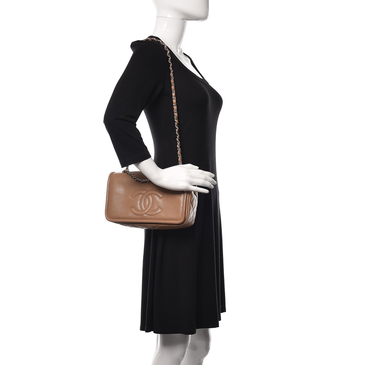 Chanel Caviar Medium Timeless CC Flap Beige 2 of 15