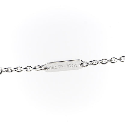 Van Cleef & Arpels 18K White Gold Diamond Pure Alhambra Pendant Necklace 5 of 8