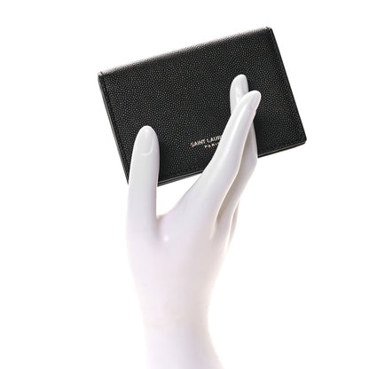 Saint Laurent Grain De Poudre Business Card Case Black 2 of 8