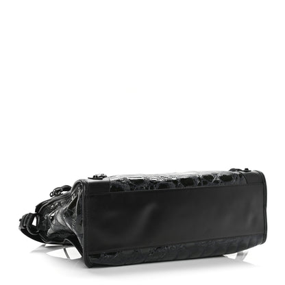 Balenciaga Patent Embossed Classic Hardware City Black 5 of 13