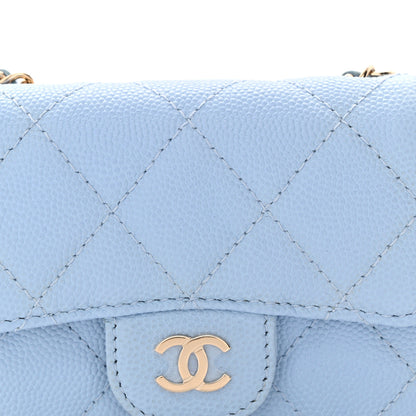 Chanel Caviar Quilted Mini Chain Belt Bag Light Blue 5 of 10