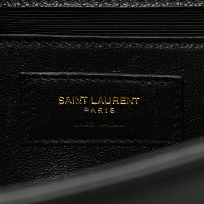 Saint Laurent Grain De Poudre Medium Classic Monogram Kate Satchel Black 5 of 10