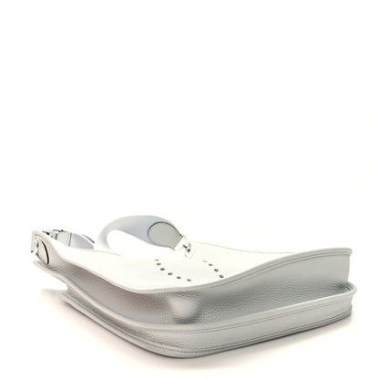 Hermes Taurillon Clemence Evelyne III PM Bleu Pale 4 of 10