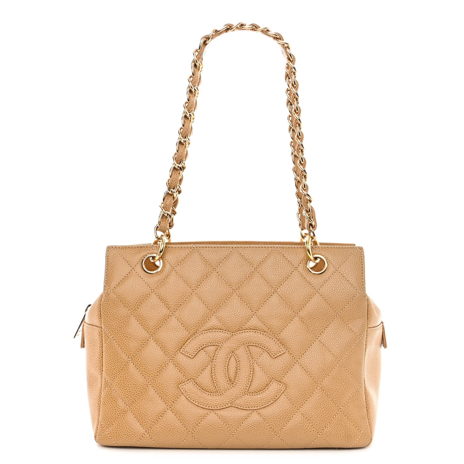 Chanel Caviar Quilted Petit Timeless Tote PTT Beige 1 of 9
