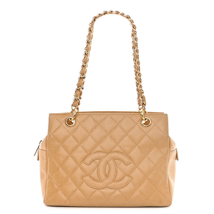 Chanel Caviar Quilted Petit Timeless Tote PTT Beige 1 of 9