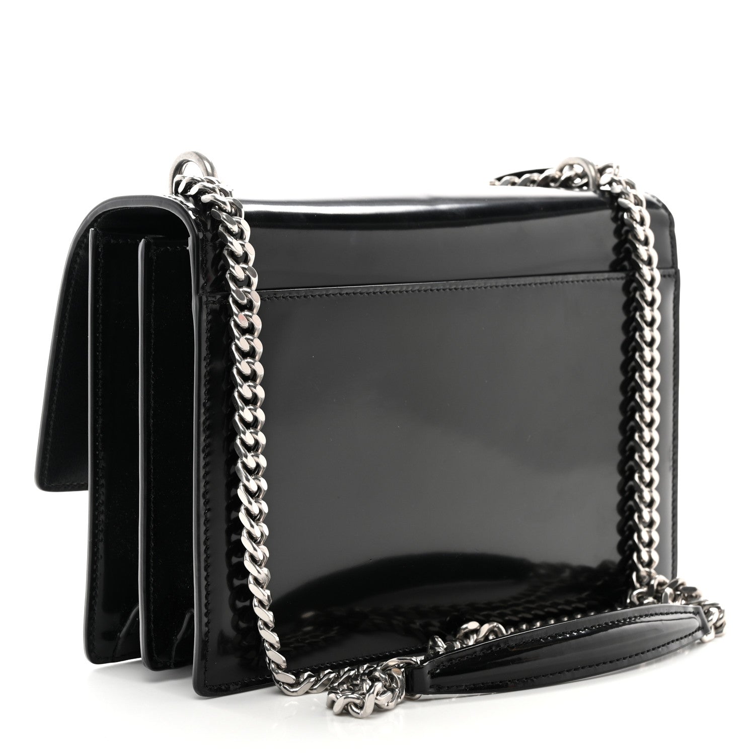 Saint Laurent Glazed Calfskin Medium Monogram Sunset Black 3 of 11