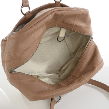 Chanel Caviar Square Stitched Tote Beige 5 of 9