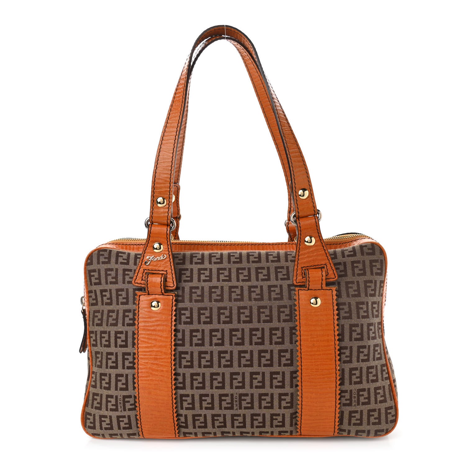 Fendi Zucchino Boston Orange 1 of 13