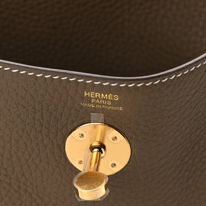 Hermes Taurillon Clemence Lindy 26 Etoupe 6 of 9