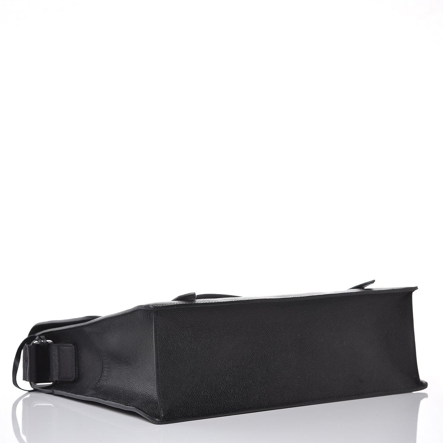 London Grainy Calfskin Rivendale Messenger Bag Black