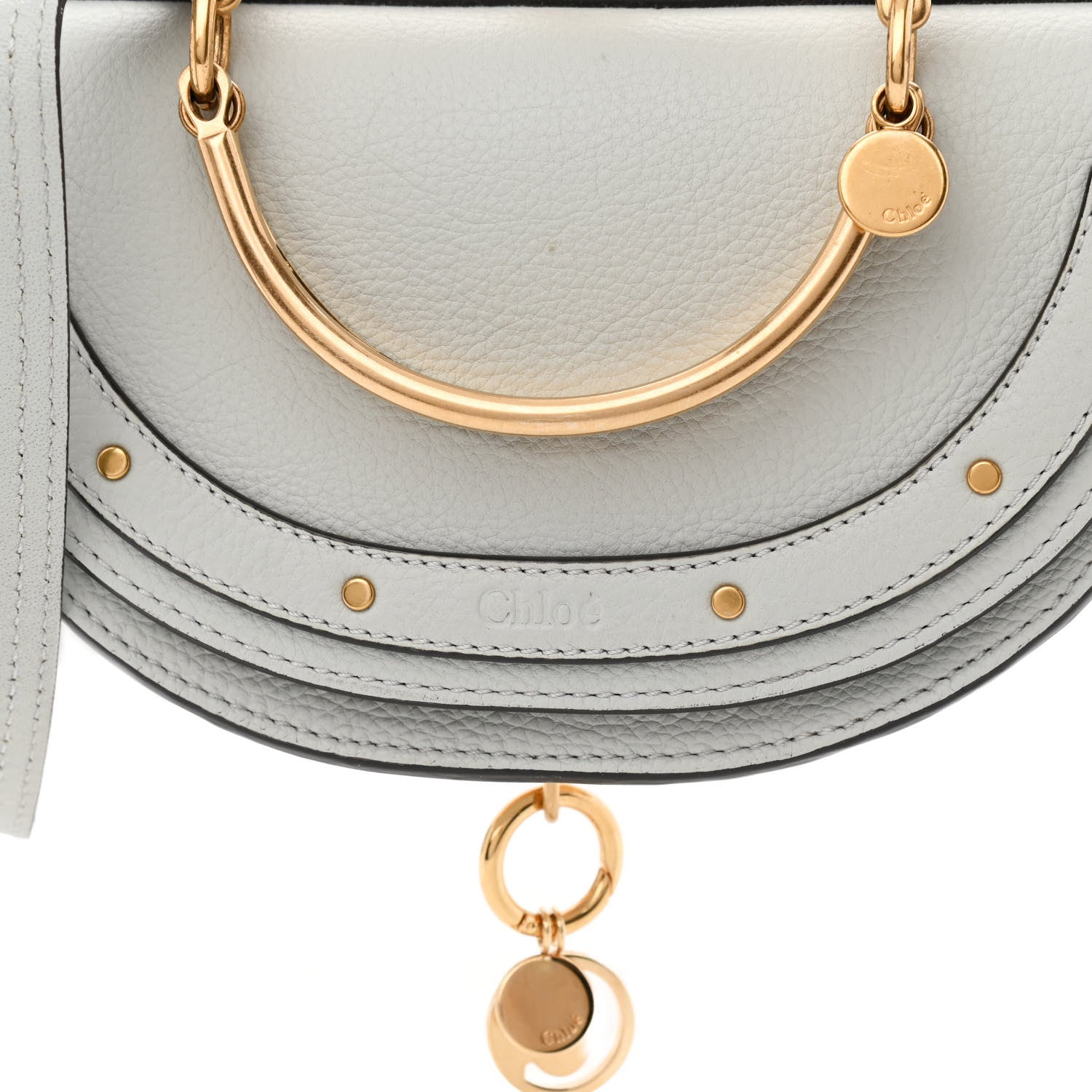 Chloe Calfskin Small Nile Bracelet Minaudiere Bag Airy Grey 9 of 11