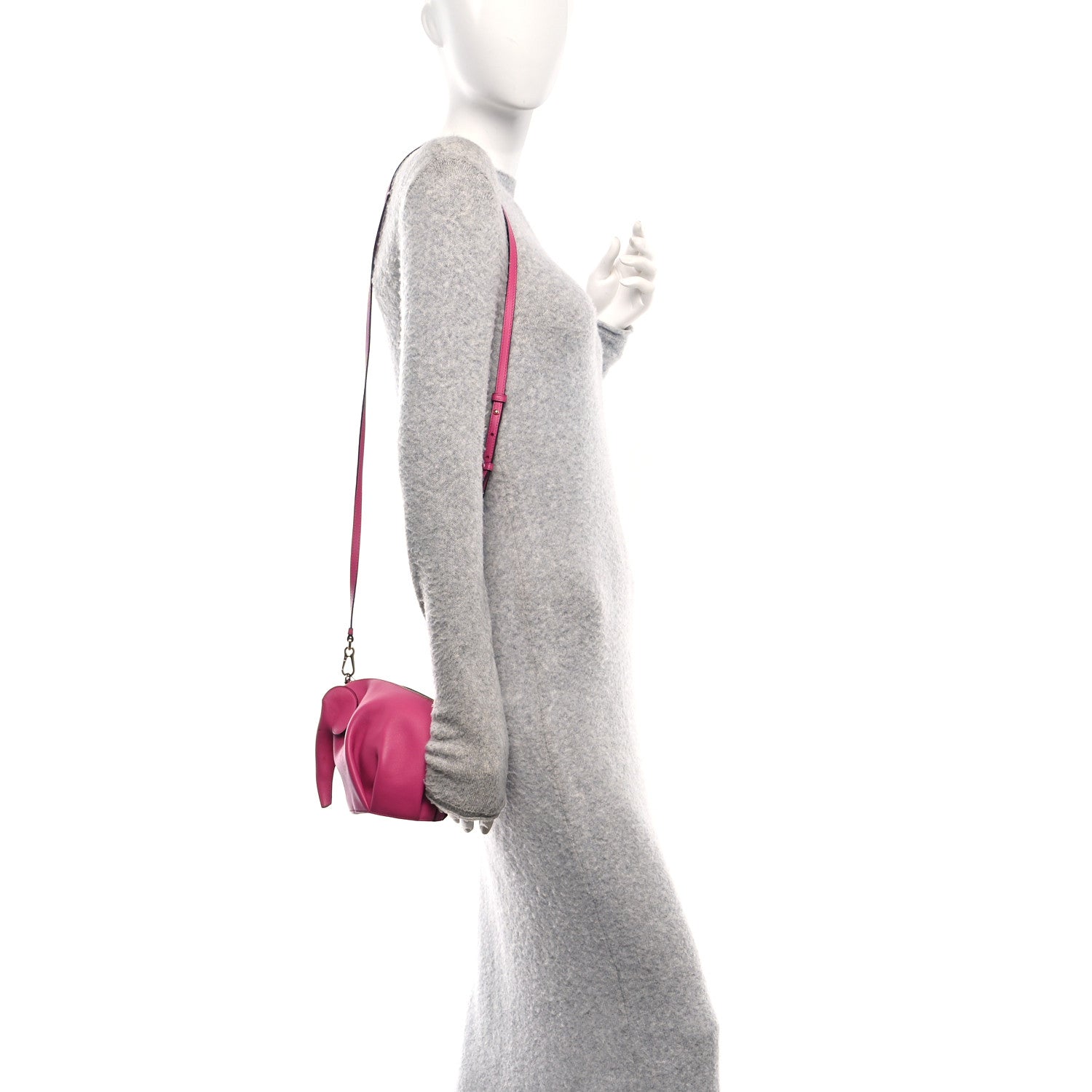 Loewe Calfskin Mini Elephant Crossbody Bag Fuchsia 2 of 9
