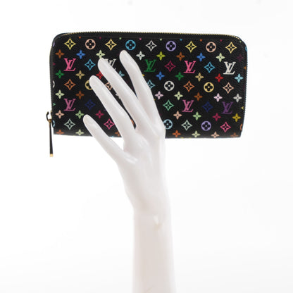 Louis Vuitton Monogram Multicolor Zippy Wallet Black Grenade 2 of 7