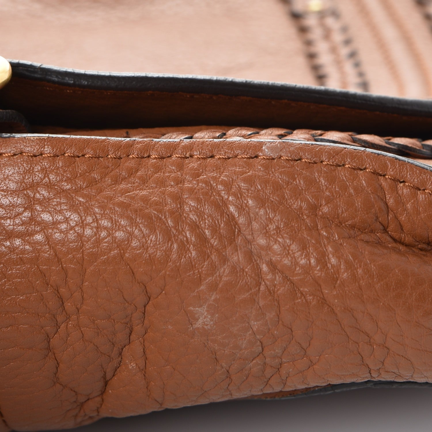 Chloe Calfskin Braided Medium Marcie Hobo Caramel 8 of 8