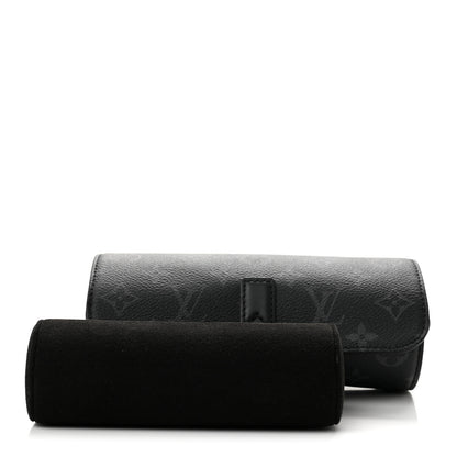 Louis Vuitton Monogram Eclipse 3 Watch Travel Case 3 of 9