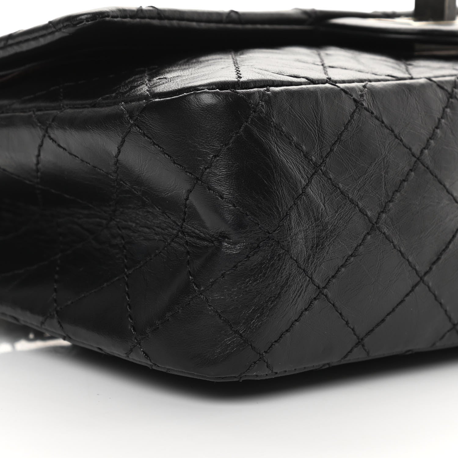 Chanel Aged Calfskin Quilted 2.55 Reissue 225 Flap Black 9 of 13