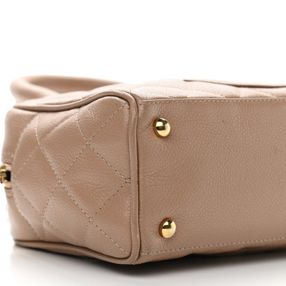 Chanel Caviar Quilted Small Bowler Beige 9 of 17