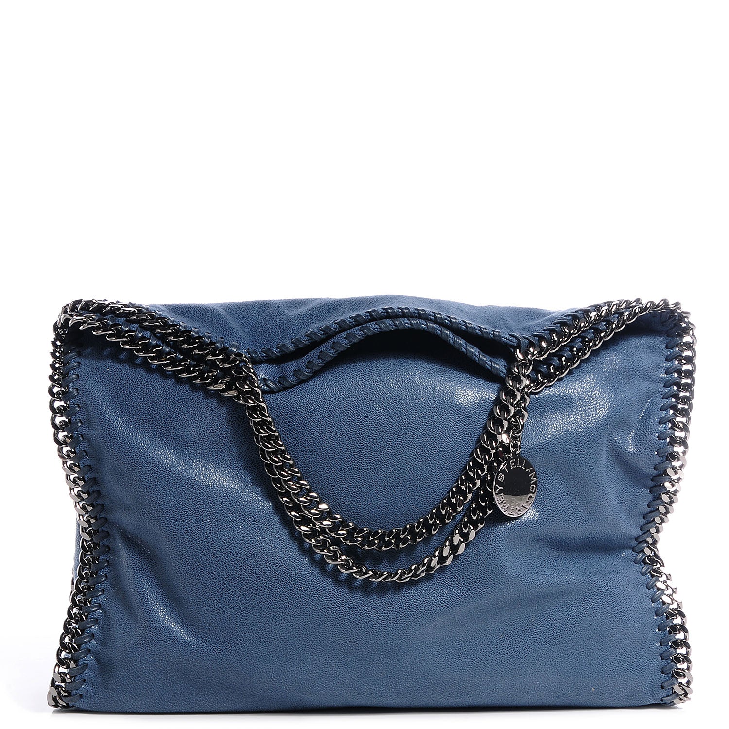 Stella McCartney Faux Leather Small Shaggy Deer Falabella Blue 1 of 8