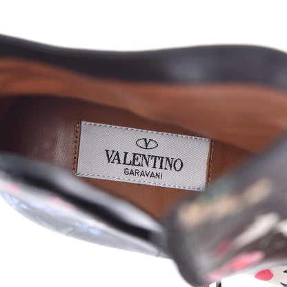 Valentino Garavani Calfskin Camugarden Paneled Ankle Boots 35.5 Black 7 of 9