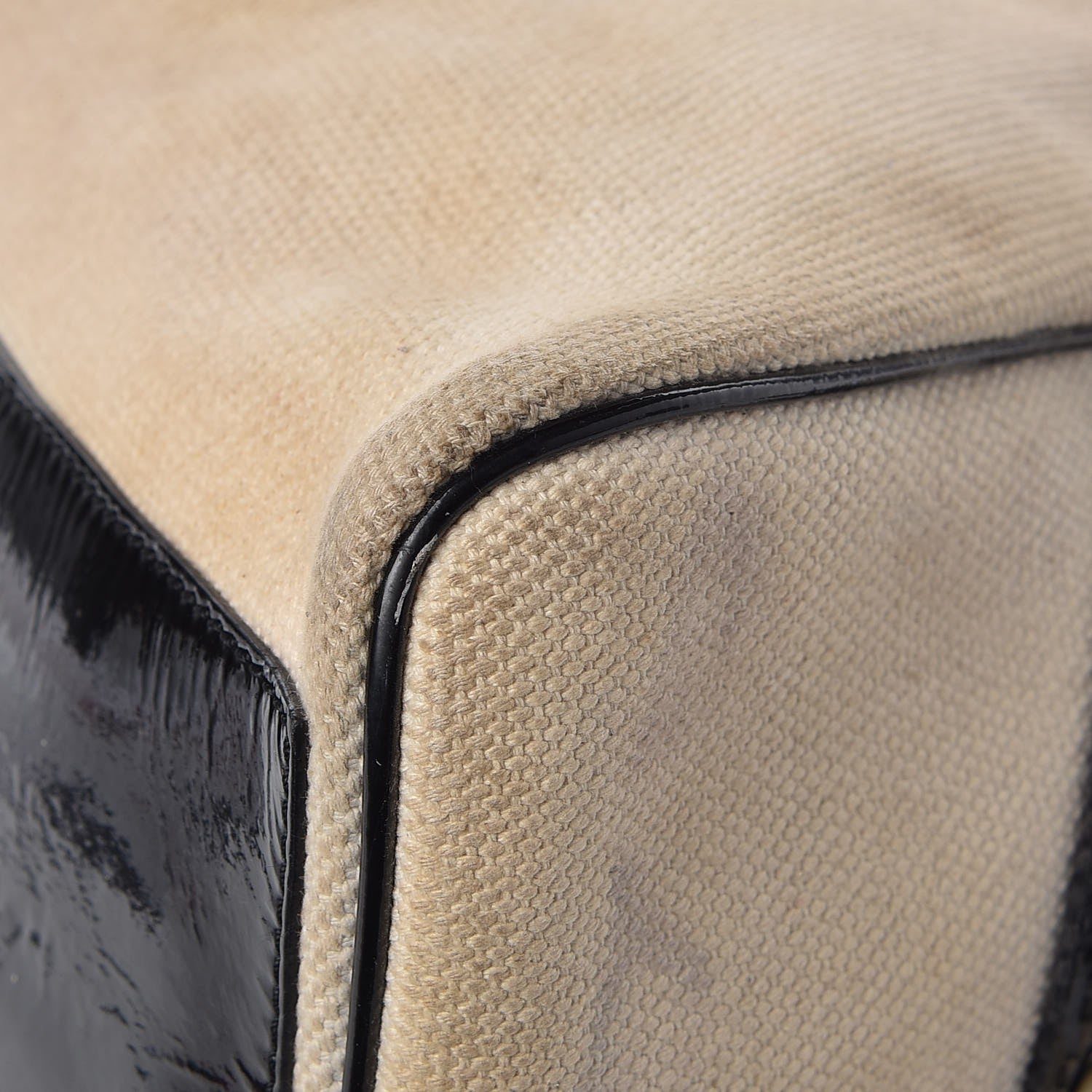Fendi Canvas Patent Grommet De Jour Tote Natural 22 of 22