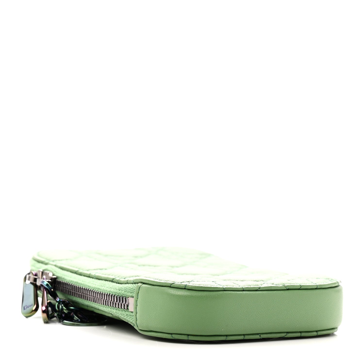 Christian Dior Lambskin Cannage Lady Dior Phone Holder Jade Green 4 of 9