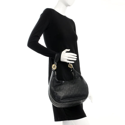 Gucci Guccissima Medium GG Twins Hobo Black 2 of 15