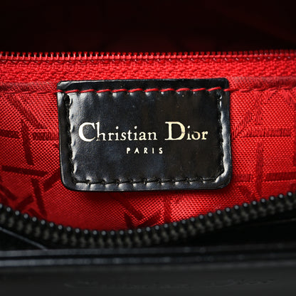 Christian Dior Glazed Calfskin Medium Lady Dior Black 6 of 15