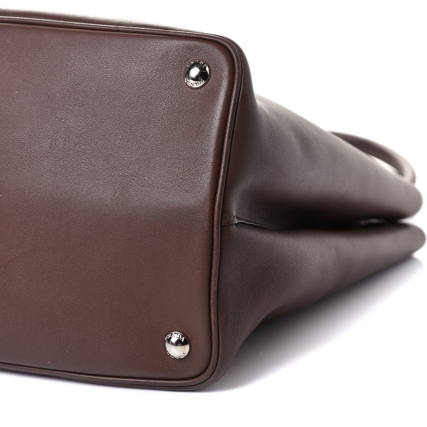 Saffiano Cuir Small Double Bag Cacao