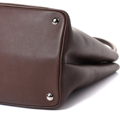 Prada Saffiano Cuir Small Double Bag Cacao 21 of 22