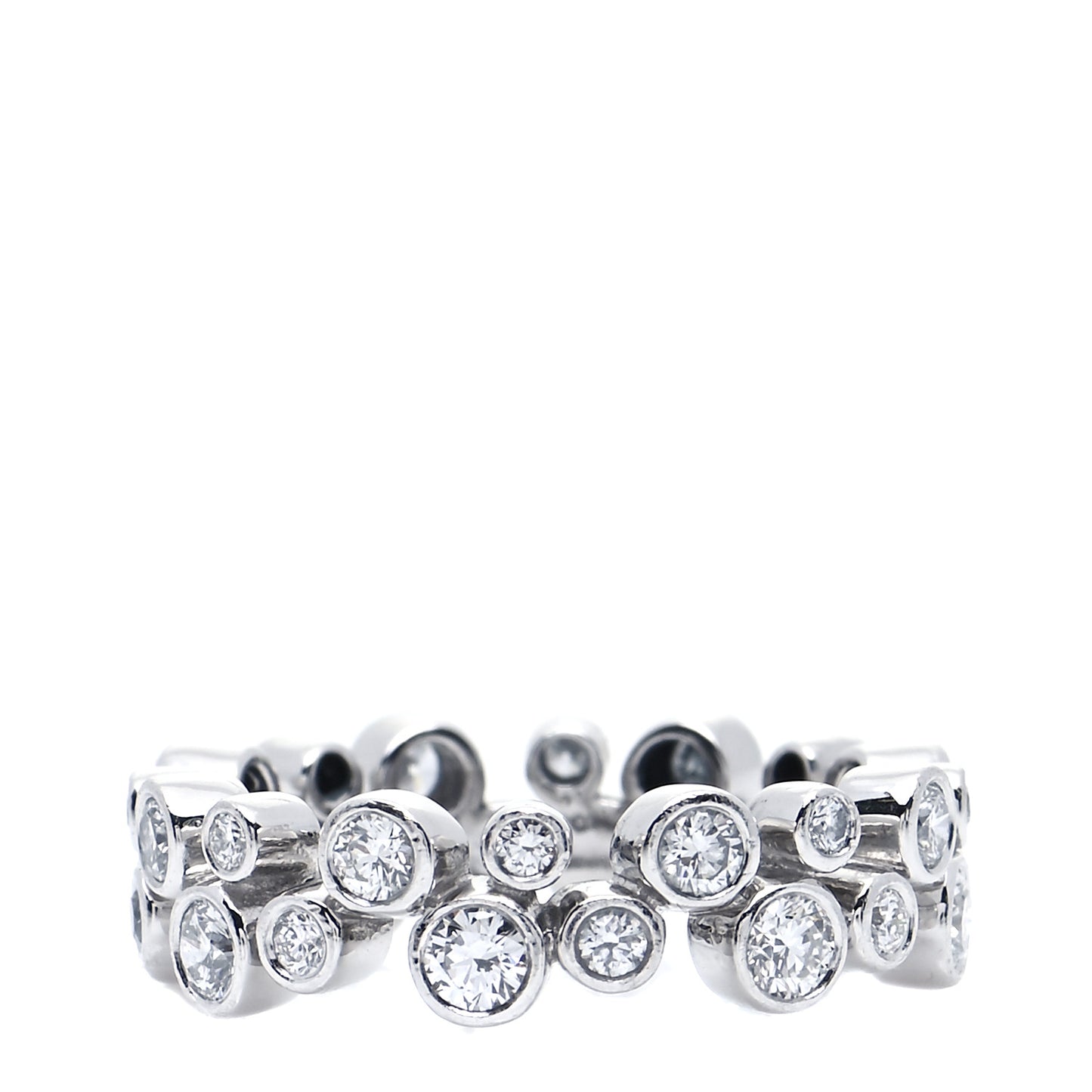 Platinum Diamond Bubble Band Ring 48 4.5