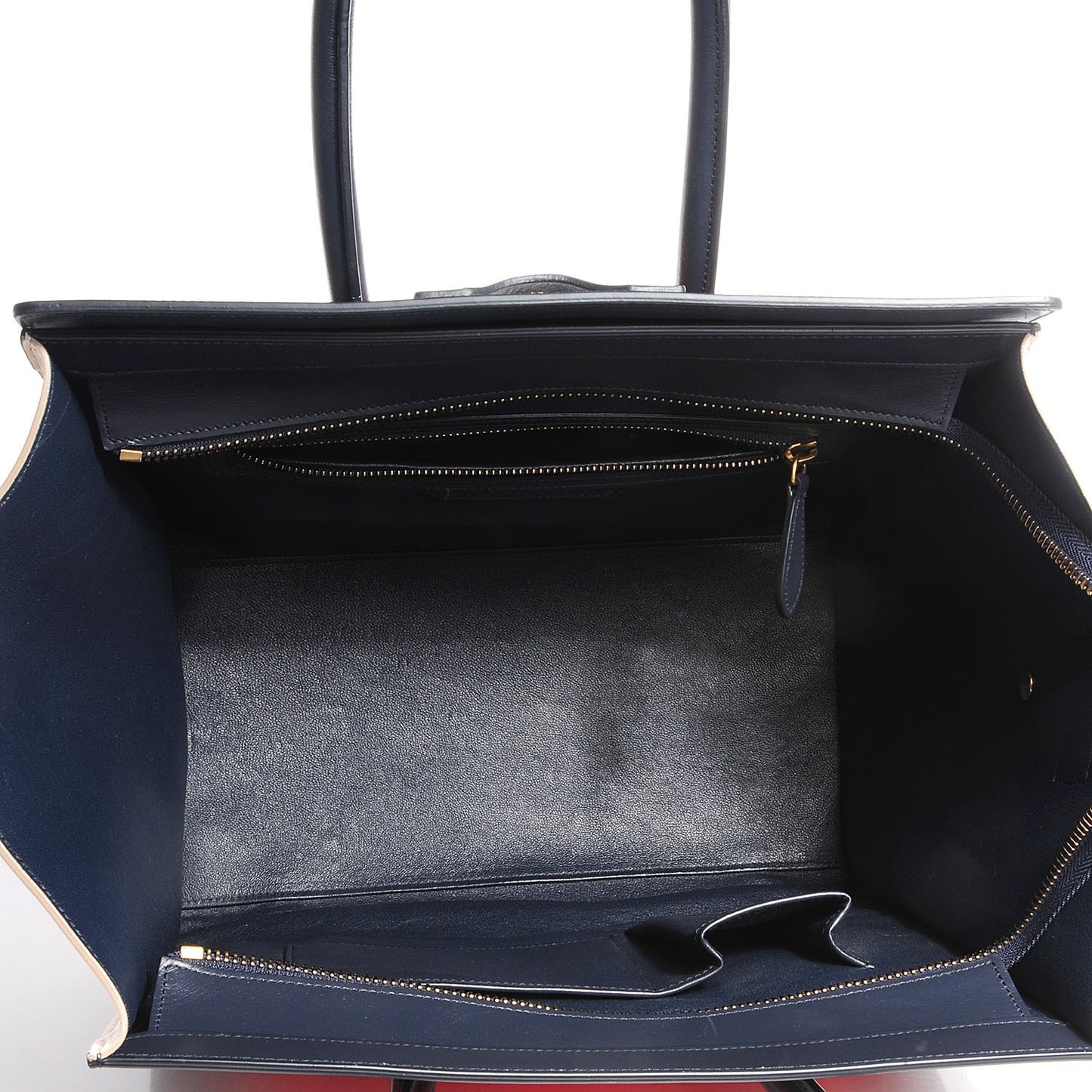 Elephant Calfskin Mini Tri-Color Luggage Bright Orange