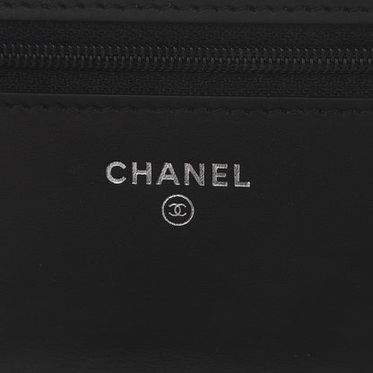 Chanel Patent Calfskin Quilted Boy Wallet On Chain WOC Black 6 of 8