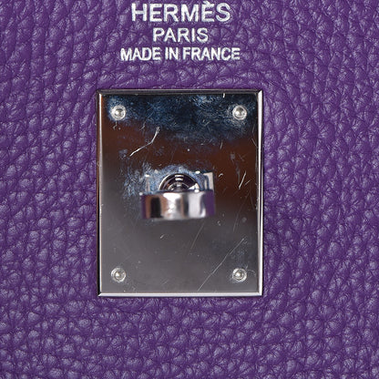 Hermes Taurillon Clemence Kelly Retourne 35 Ultraviolet 22 of 34