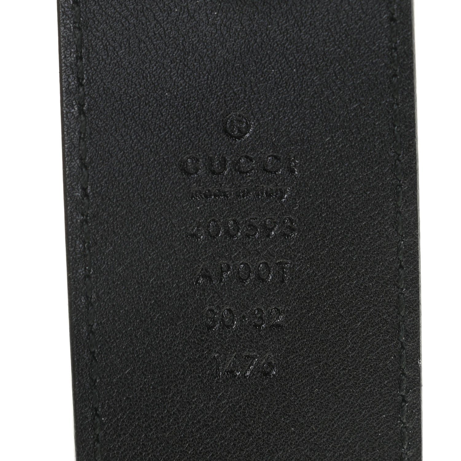 Gucci Calfskin Double G 40mm Belt 80 32 Black 3 of 4