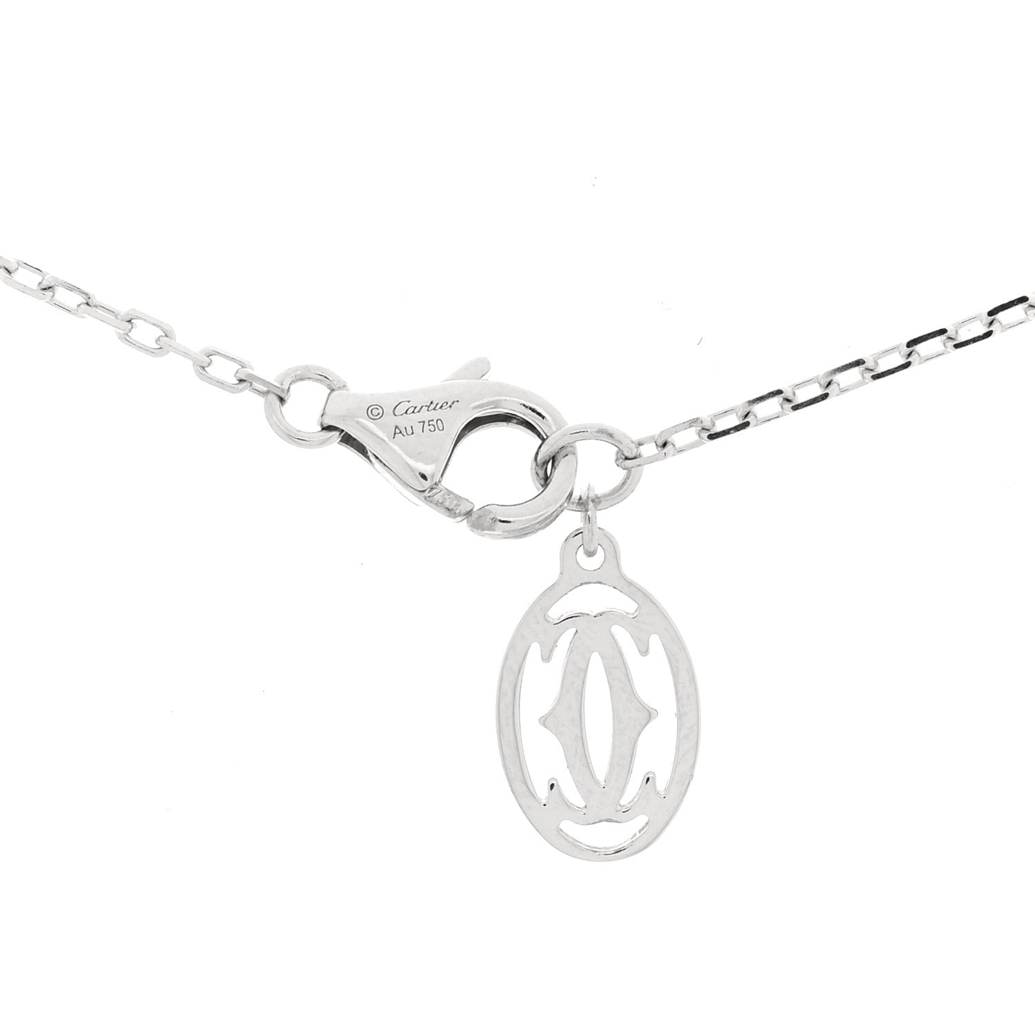 Cartier 18K White Gold Diamond SM D'Amour Pendant Necklace 4 of 4