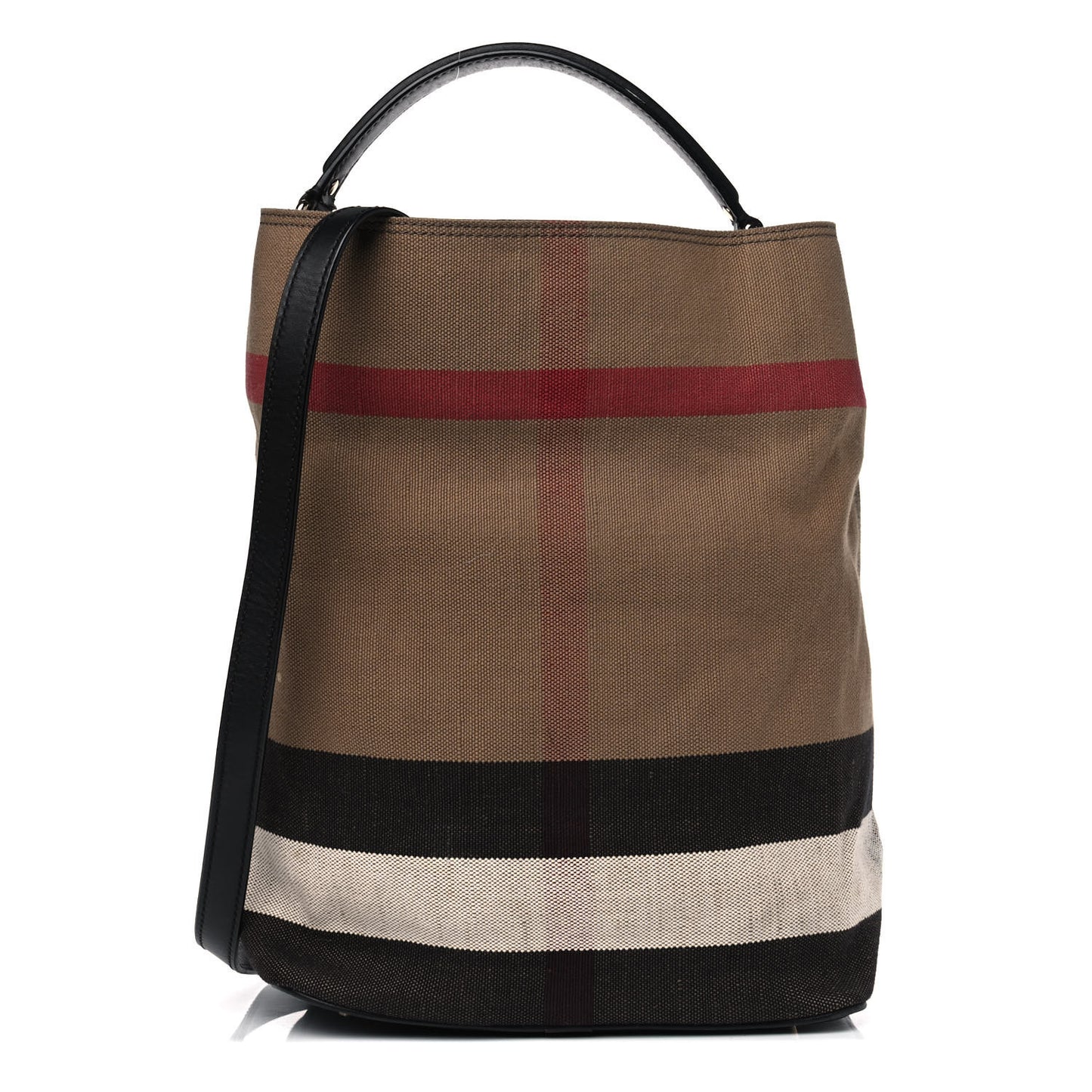 Canvas Mega Check Medium Susanna Hobo Black
