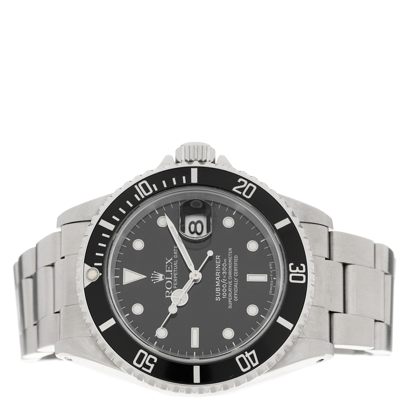 Stainless Steel 40mm Oyster Perpetual Submariner Date Watch Black 16610