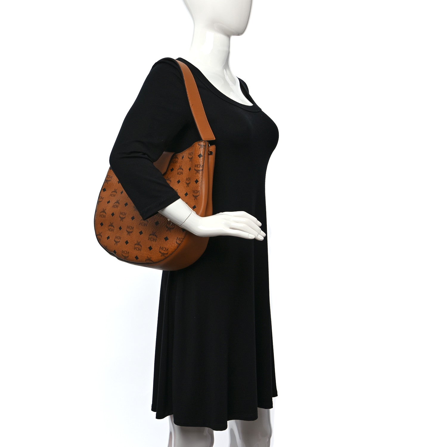 MCM Visetos Large Patricia Hobo Cognac 2 of 8