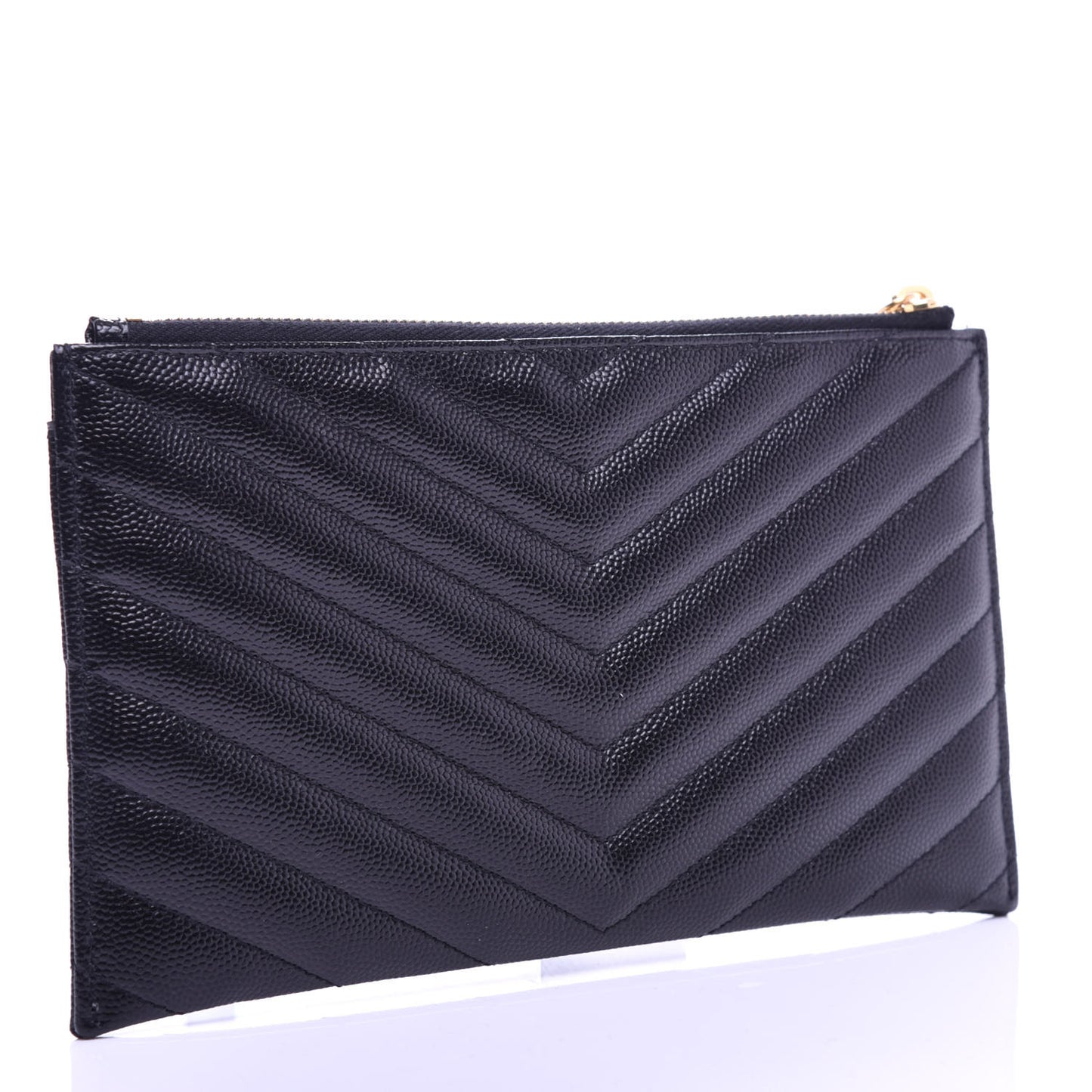 Grain De Poudre Chevron Monogram Bill Pouch Black