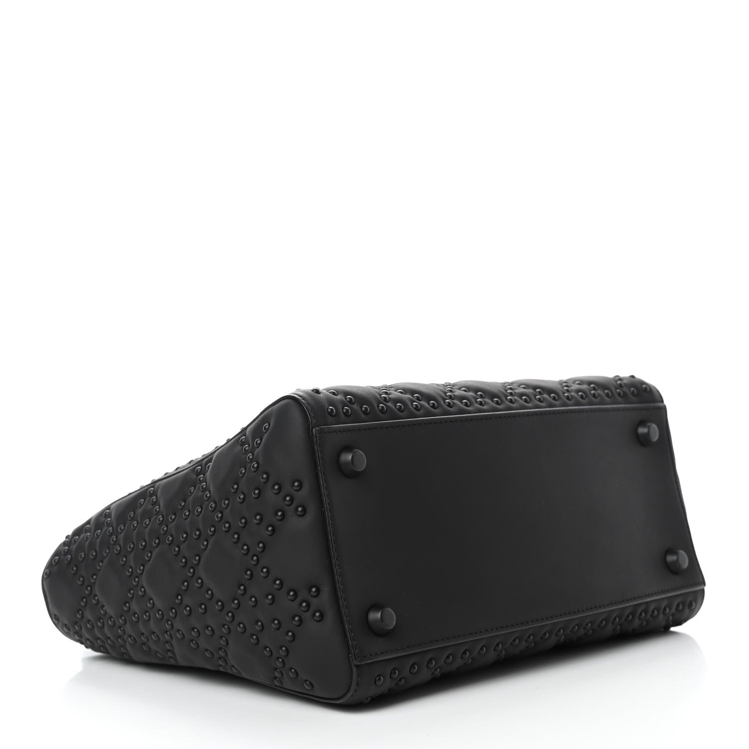 Christian Dior UItra Matte Calfskin Cannage Studded Medium Supple Lady Dior Black 3 of 4