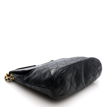 Chanel Lambskin Quilted CC Tassel Shoulder Flap Bag Black 4 of 10