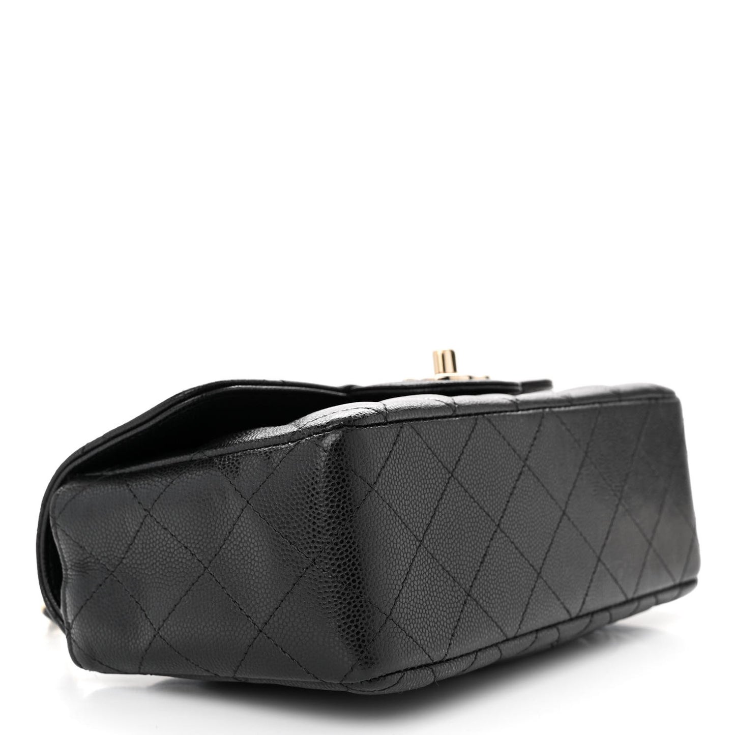 Caviar Quilted Mini Rectangular Flap Black