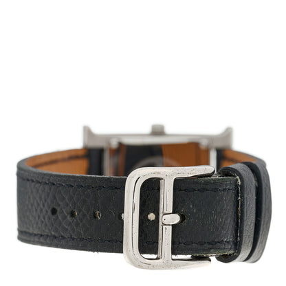 Hermes Stainless Steel Epsom 21mm Heure H Hour Quartz Watch Noir 3 of 4