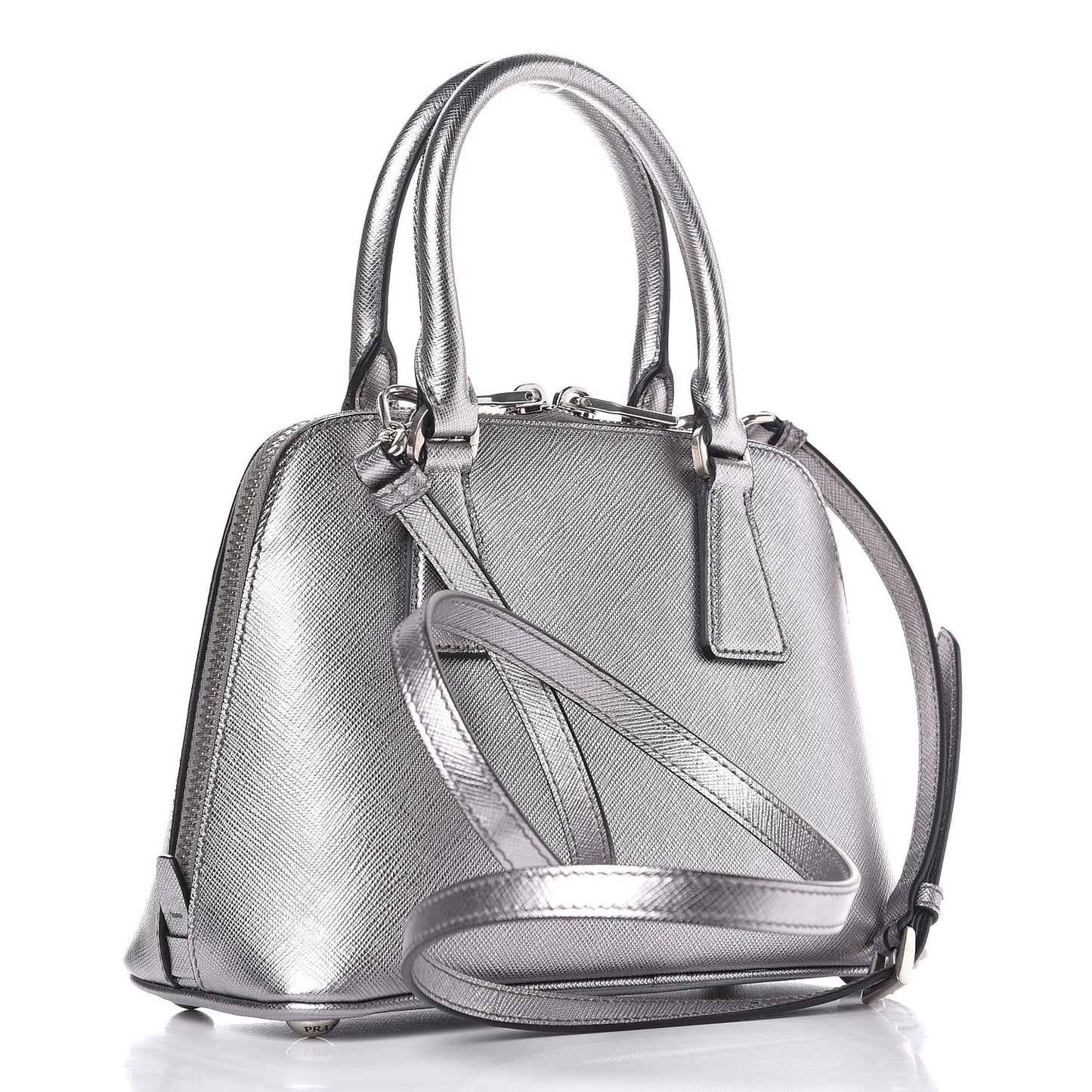 Saffiano Lux Small Promenade Tote Cromo