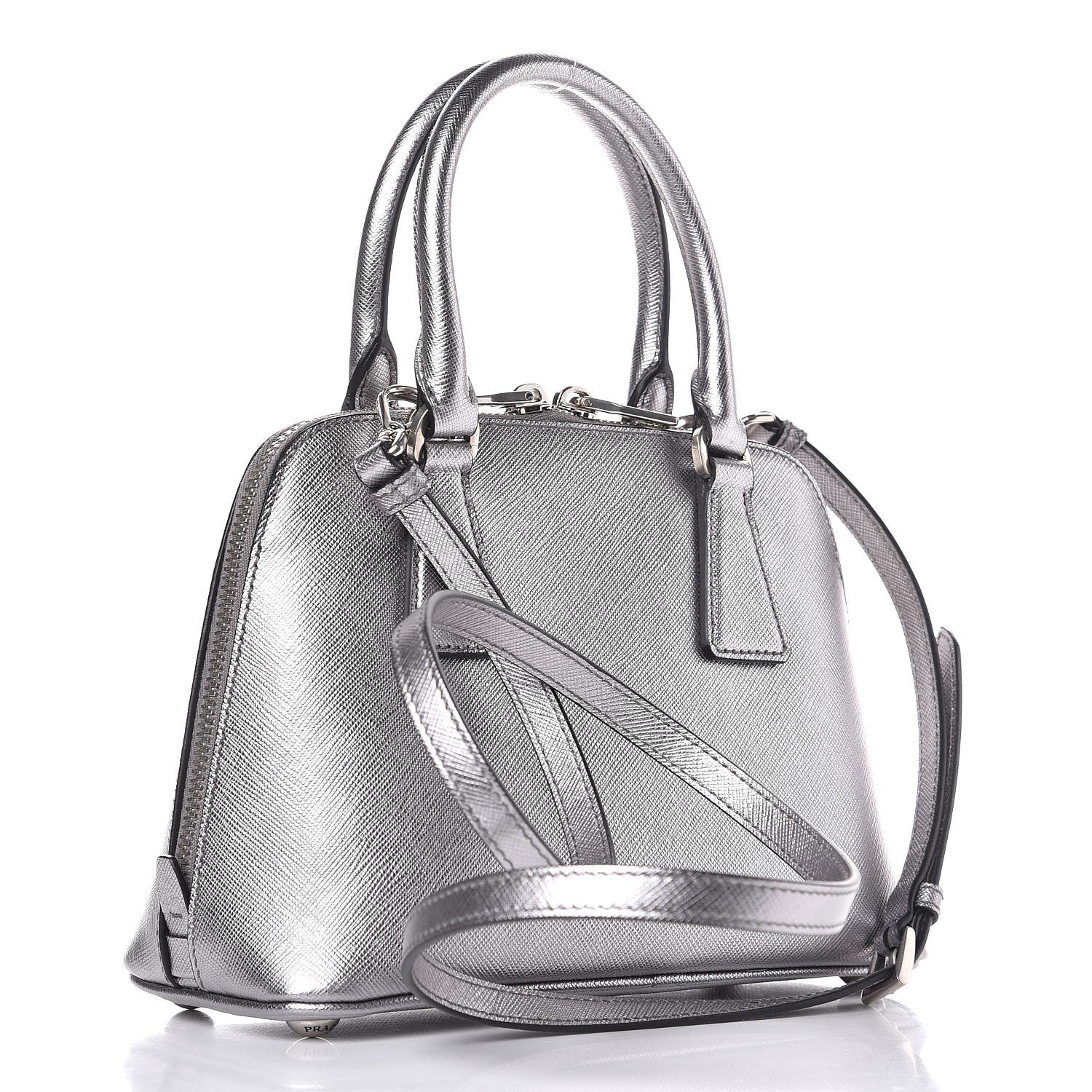 Prada Saffiano Lux Small Promenade Tote Cromo 4 of 8