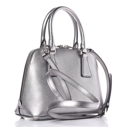 Prada Saffiano Lux Small Promenade Tote Cromo 4 of 8