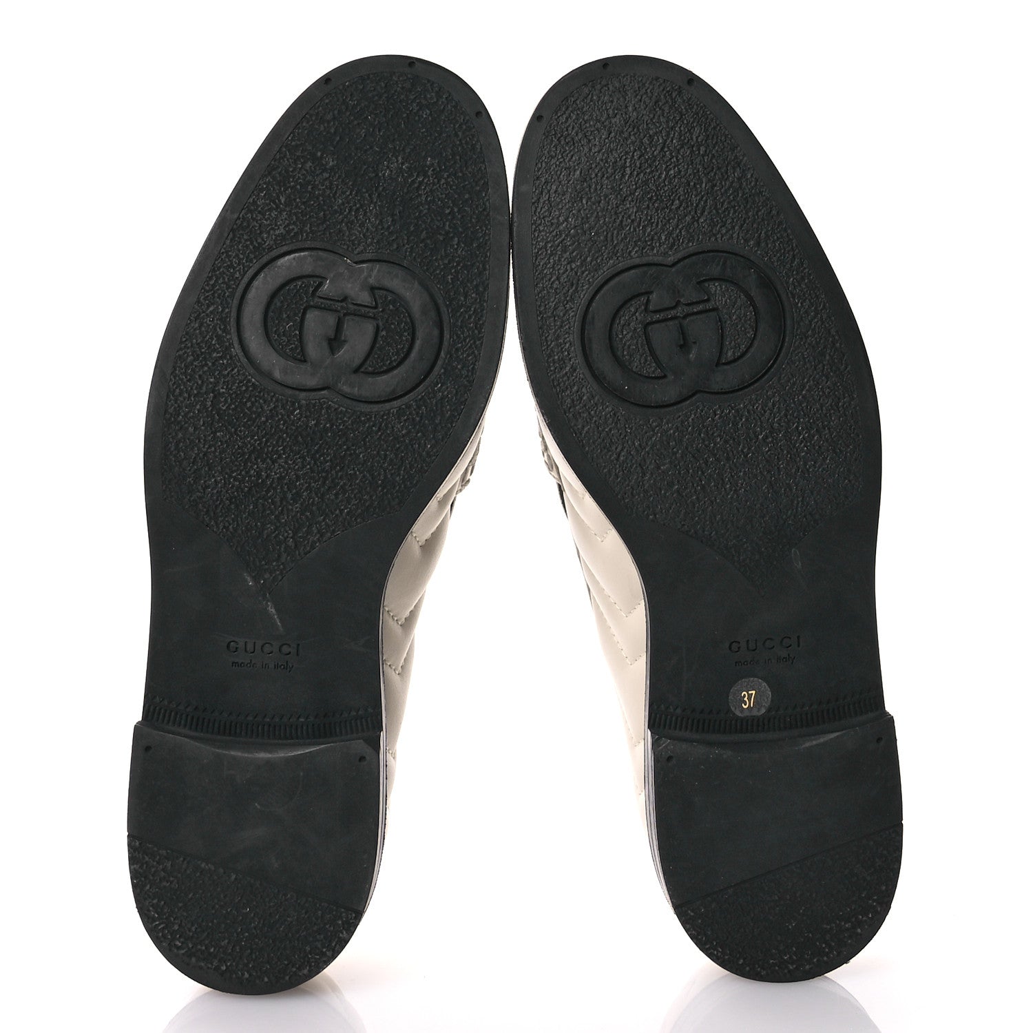 Gucci Nappa Matelasse Double G Marmont Loafers 37 Cream 6 of 8