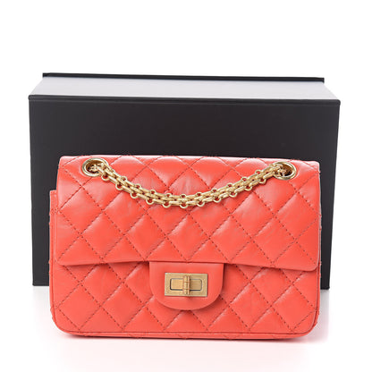 Chanel Aged Calfskin Quilted 2.55 Reissue Mini Flap Red 11 of 11